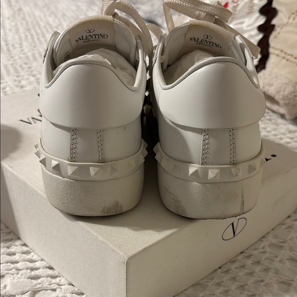 Valentino White Studded Women's Sneakers - Picture 2 of 12